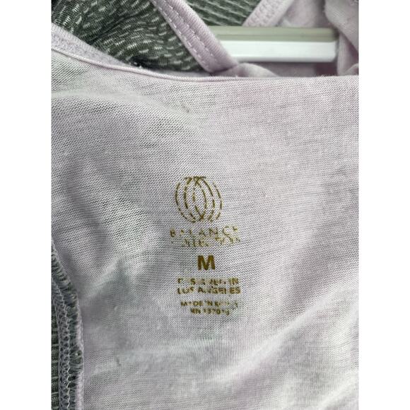 Balance Collection Sheer Burnout Purple Workout Tank Gray Back size Medium - Picture 5 of 5